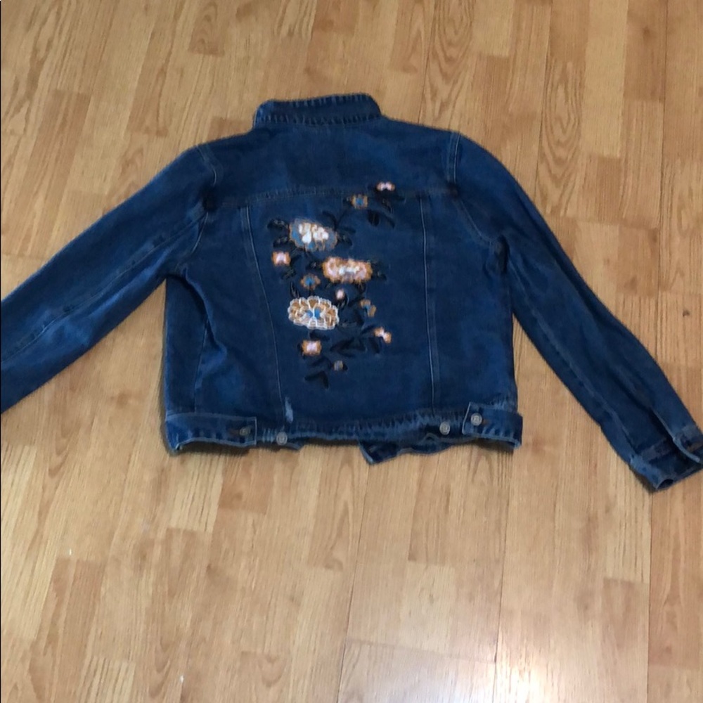 Denim embroidered designer jacket - Picture 1 of 5